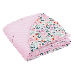 Einschlagdecke mit Kapuze 84x84 cm Blumenmuster aus Baumwolle Joyz 1243