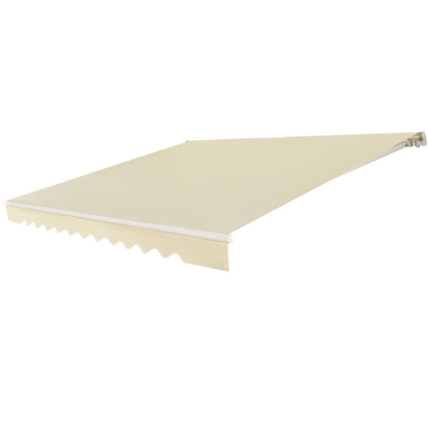Einziehbarer Sonnenschirm Coast - Beige - 3m lang 2.5m breit - Aluminium/Stoff Haus & Garten