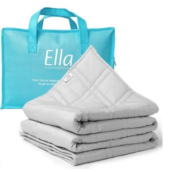EL Life Beschwerungsdecke 11kg - 150 x 210cm - Beschwerungsdecke - OEKO-TEX Baumwolle - Hellgrau Wohnen & Kochen