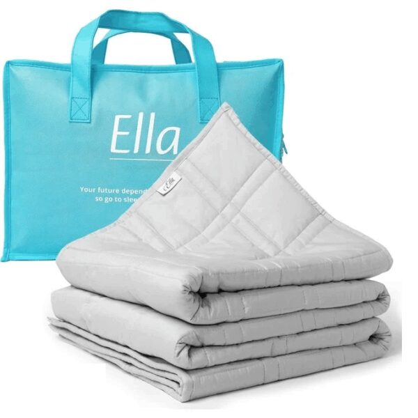 EL Life Wiegedecke 7kg - 150 x 200cm - Wiegedecke - OEKO-TEX Baumwolle - Hellgrau Wohnen & Kochen