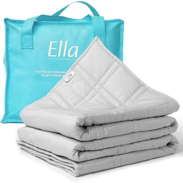 EL Life Wiegedecke 9kg - 150 x 200cm - Wiegedecke - OEKO-TEX Baumwolle - Hellgrau Wohnen & Kochen