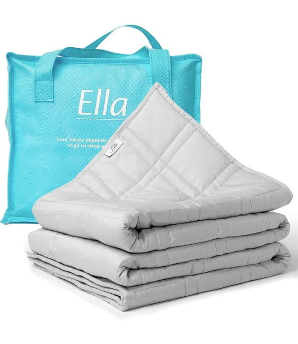 EL Life Wiegedecke 9kg - 150 x 200cm - Wiegedecke - OEKO-TEX Baumwolle - Hellgrau Wohnen & Kochen