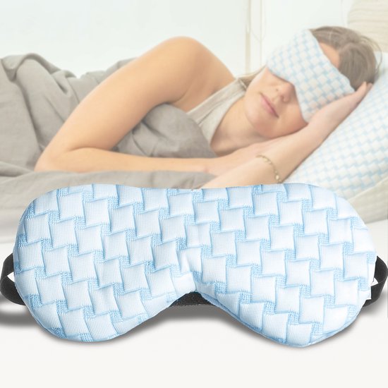 Ella Cooling Sleep Mask Frauen & Männer - Augenmaske mit Samtstoff Spitze - Verstellbar - Schlafmasken Schön & Gesund