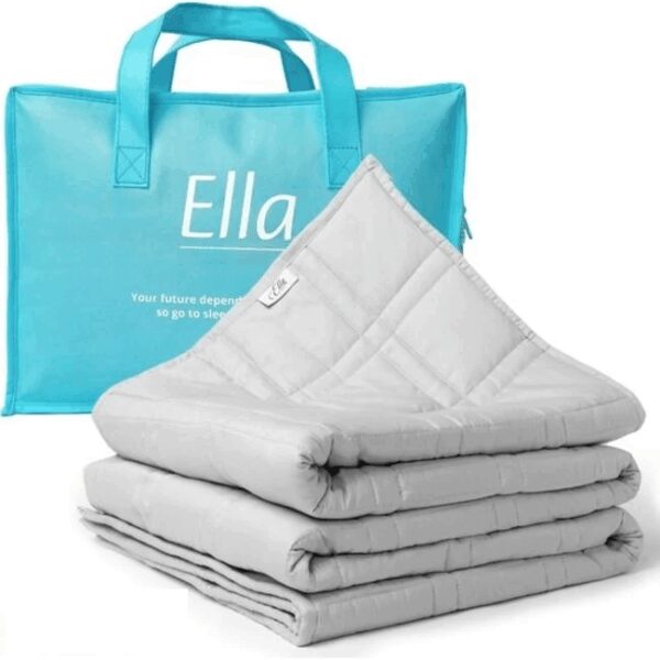 Ella - Gewichtsdecke/ Therapiedecke - 13kg - 200 x 200cm - OEKO-TEX Baumwolle - Hellgrau Wohnen & Kochen