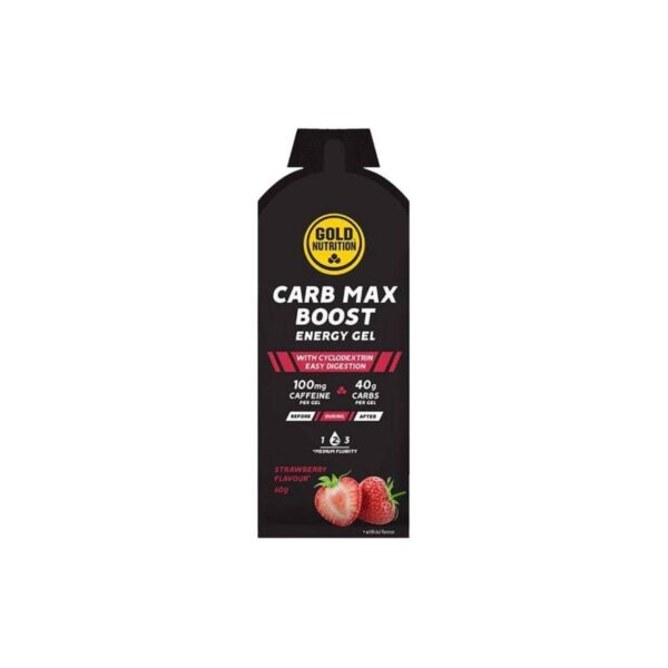 Energiegel GoldNutrition Carb Max Energy Gel Boost Erdbeere 60g Sporternährung