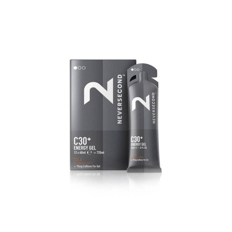 Energiegel Neversecond C30+ Cola 75mg Koffein Box mit 12 Einheiten Ernährung