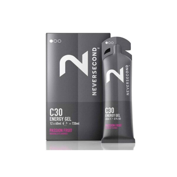 Energiegel Neversecond C30 Passionsfrucht Box mit 12 Einheiten Ernährung
