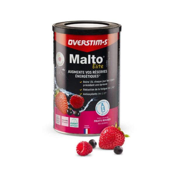 Energiegetränk Overstims Malto Elite Rote Früchte 450g Ernährung