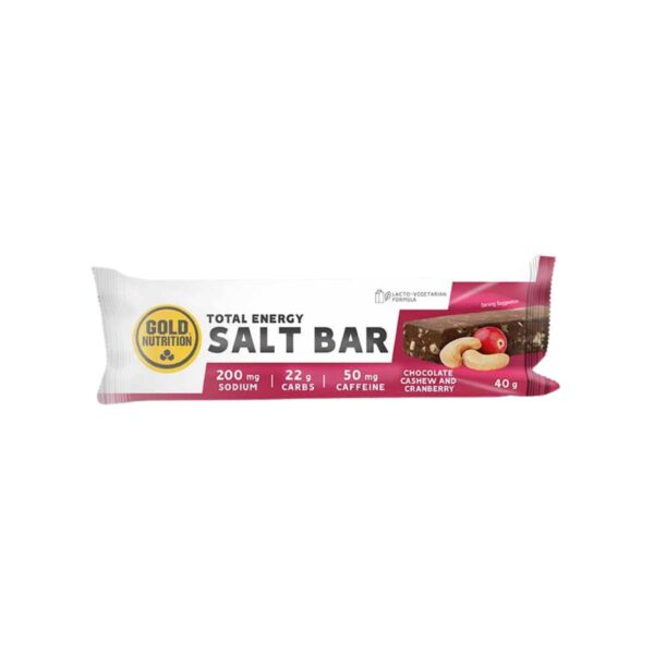 Energieriegel GoldNutrition Total Energy Salt Bar Cashew und Cranberry 40g Sporternährung