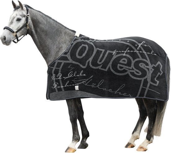 EQUEST Pferdedecke - Dralon Globe Edition - 181x177x1 cm - Schwarz Hobby & Sport