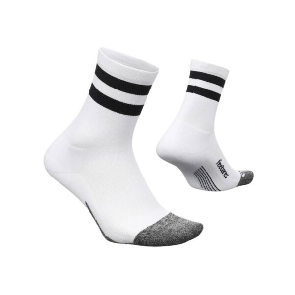 Feetures Elite Light Cushion Mini Crew High Top Socken Weiß