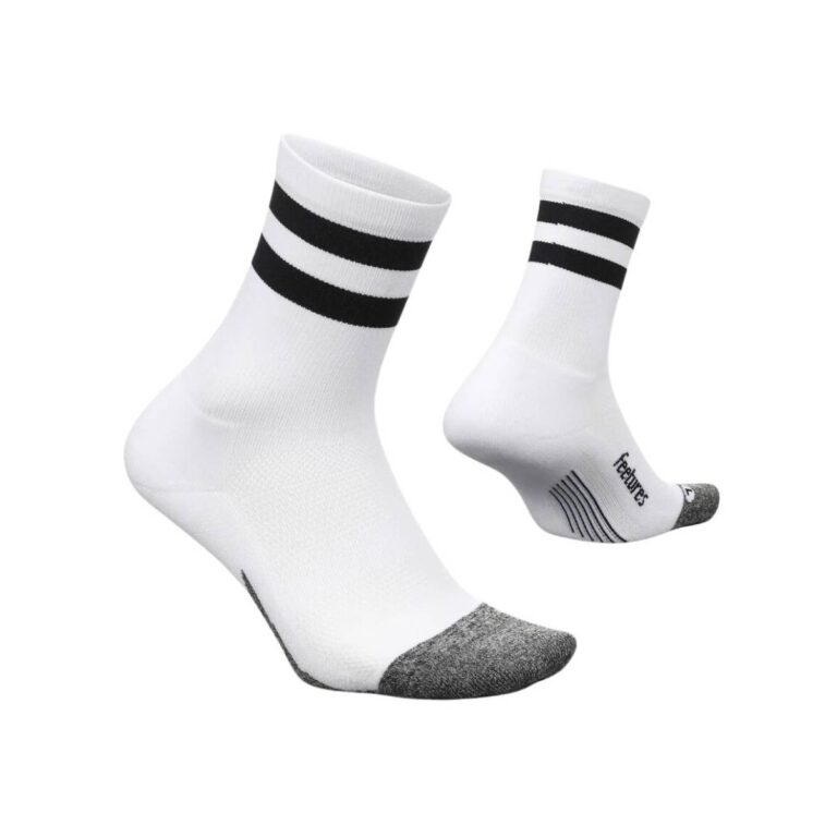 Feetures Elite Light Cushion Mini Crew High Top Socken Weiß