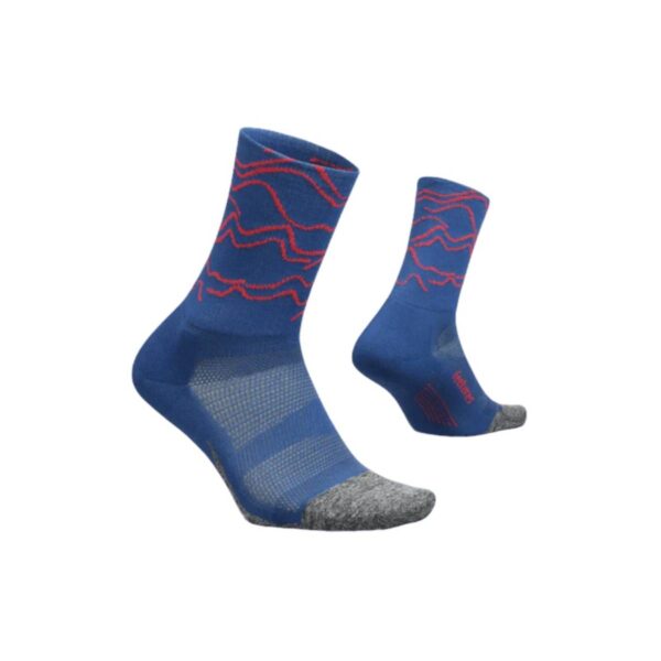 Feetures Elite Light Cushion Mini Crew Socken Blau