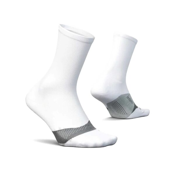Feetures Elite Light Cushion Mini Crew Socken Weiß