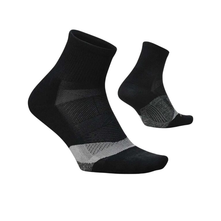 Feetures Elite Light Cushion Quarter Socken Schwarz
