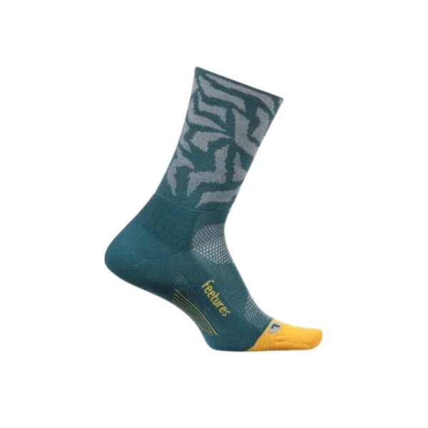 Feetures Elite Ultra Light Mini Crew Socken Grün Gelb