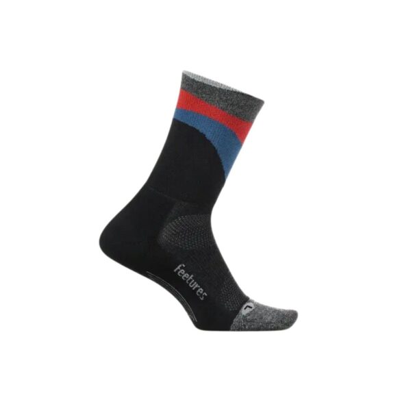 Feetures Elite Ultra Light Mini Crew Socken Schwarz Rot Blau