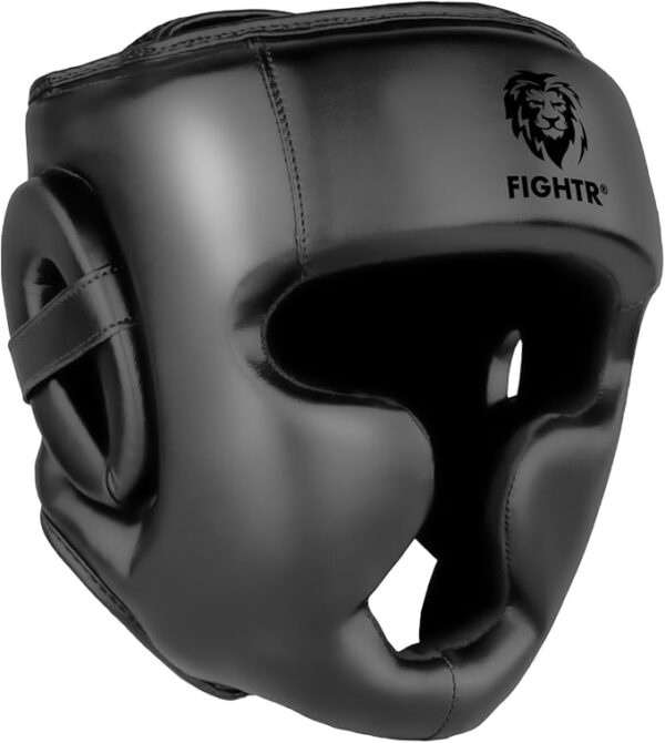 FIGHTR Boxhelm - einstellbar & stoßabsorbierend - Größe S-M - Schwarz Hobby & Sport
