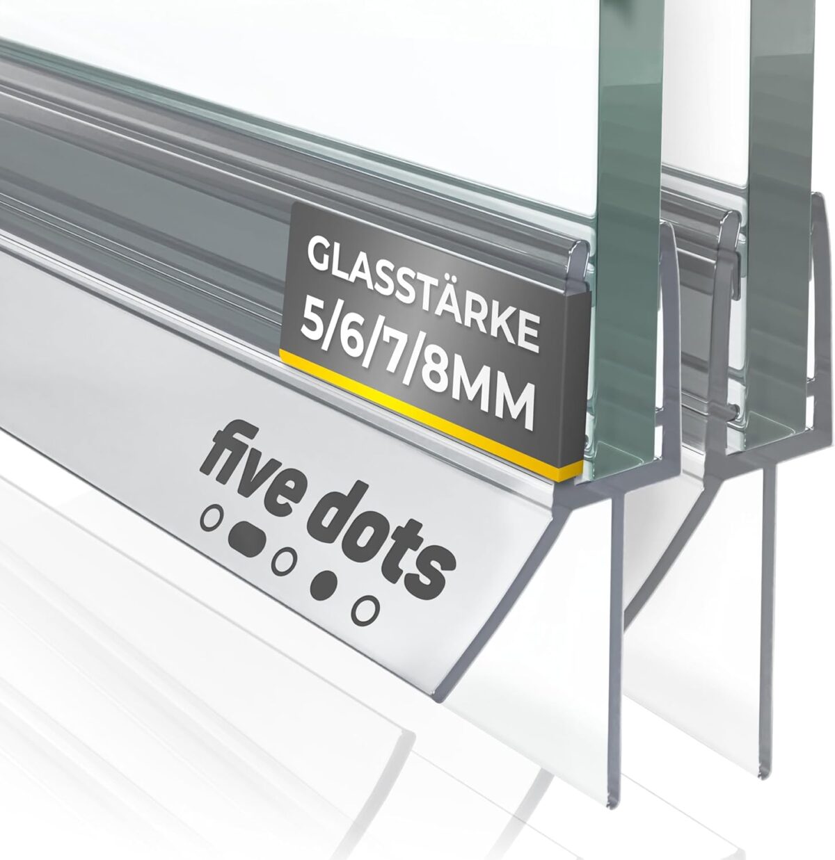 five Dots Duschabdichtung 2 Stück 6mm - Transparent Wohnen & Kochen
