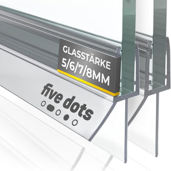 five Dots Duschabdichtung 2 Stück 6mm - Transparent Wohnen & Kochen