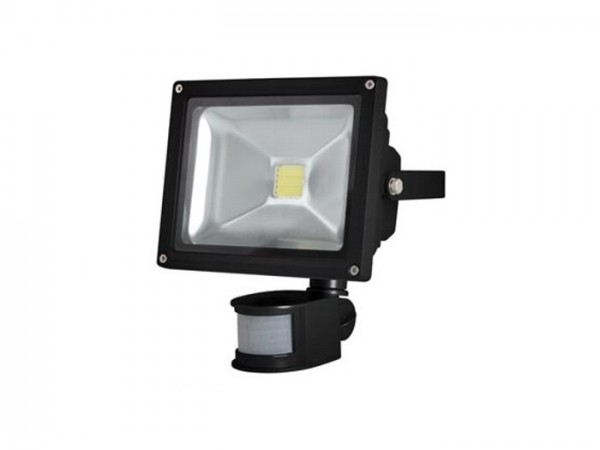 FL20W-PIR LED Flutstrahler inkl. Bewegungsmelder 20W 3000K schwarz