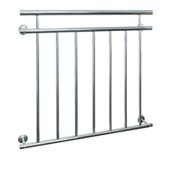 Französischer Balkon 90x100 cm Silber aus Edelstahl 6943