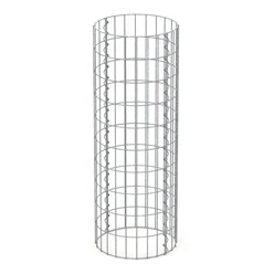 Gabione Säule rund Ø 35x100 cm Maschenweite 5x10 cm aus verzinktem Stahldraht 502983