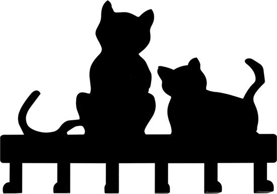 Garderobe Katze Katze Kinderzimmer - Wandgarderobe Katzen Katzen 6 Haken Babyzimmer Wohnen & Kochen
