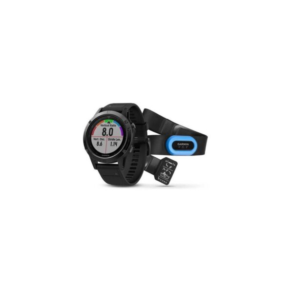 Garmin Fenix 5 Sapphire schwarz mit schwarzem Armband