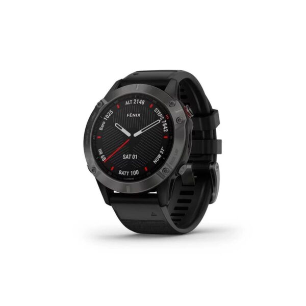 Garmin Fenix 6 Saphir Anthrazit mit schwarzem Armband Fahrradzubehör