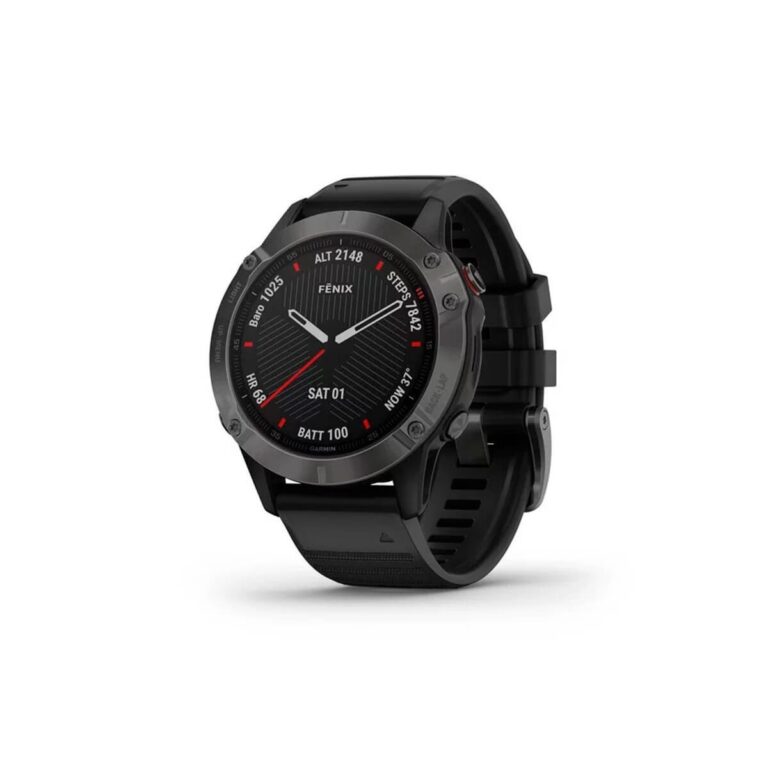 Garmin Fenix 6 Saphir Anthrazit mit schwarzem Armband Fahrradzubehör