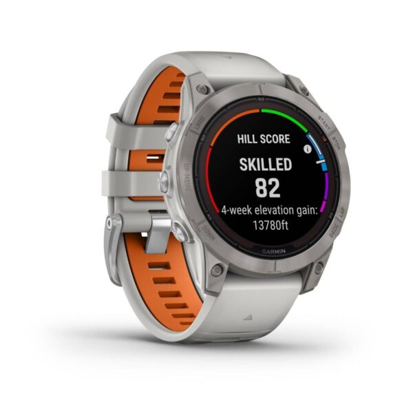 Garmin Fenix 7 Pro Saphir Solar Edition Titanium Orange Grau Fahrradzubehör