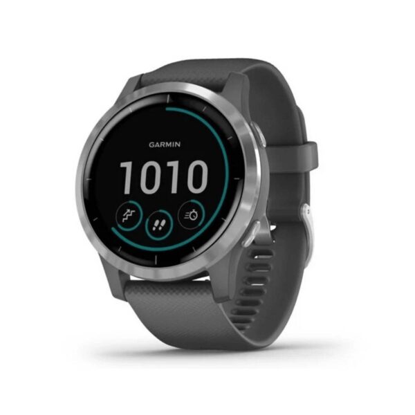 Garmin Vivoactive 4 Grau mit silberner Schnalle