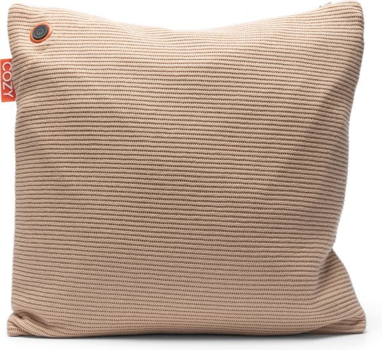 Gemütliches Wärmekissen - Langlebig & kabellos - Infrarot - 45x45 cm - Beige - Gestricktes Gewebe - Große Batterie Wohnen & Kochen