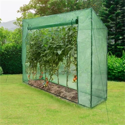 Gewächshaus mit Gitternetzfolie und Tür 200x79x168 cm Grün 693