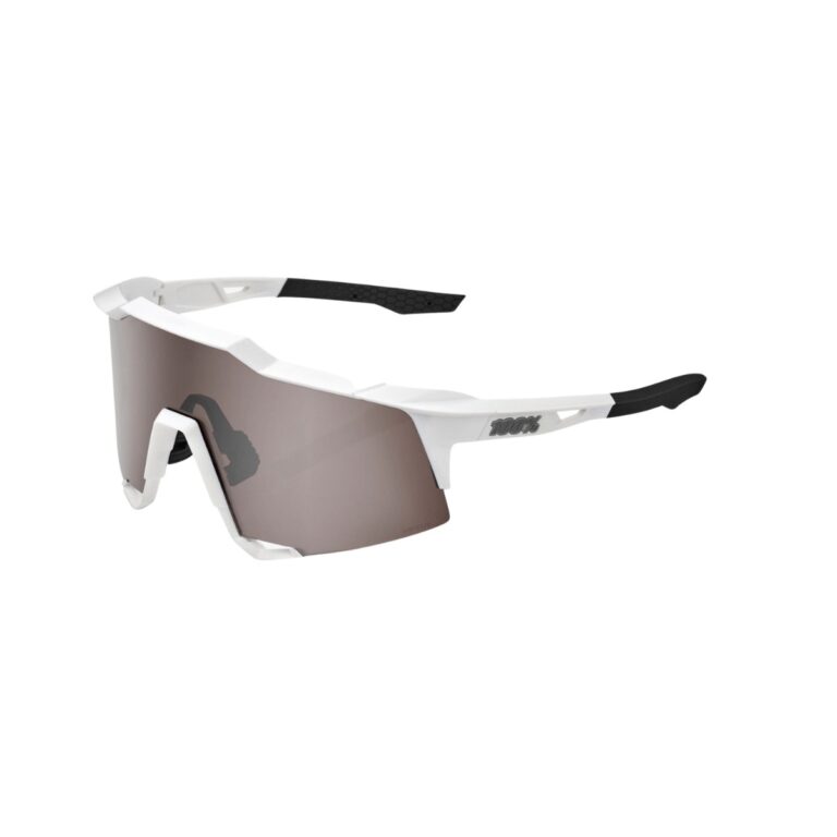 Goggles 100% Speedcraft Matte White HiPER Silver Gläser Fahrradbrillen