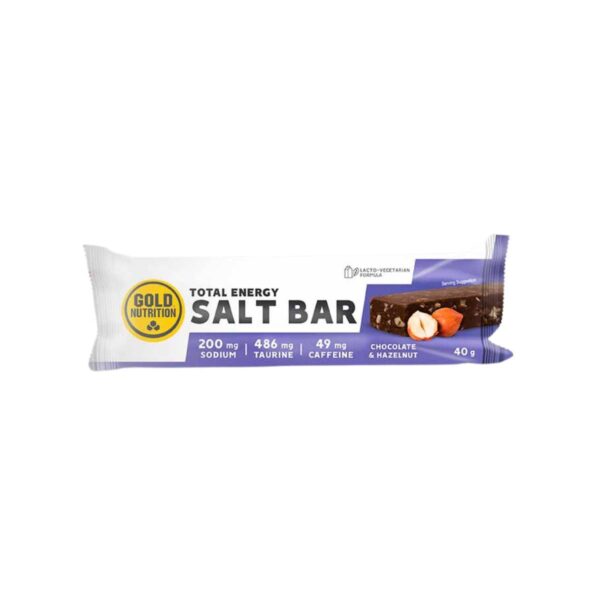 GoldNutrition Total Energy Salt Bar Energieriegel Schokolade und Haselnuss 40g Sporternährung