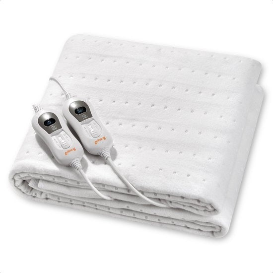 Goliving Electric Blanket - 2-Personen - Wärmedecke - Elektrische Decke - 3 Wärmestufen - Timerfunktion - 60 Watt - Polyester - 160 x 140 cm - Weiß Wohnen & Kochen