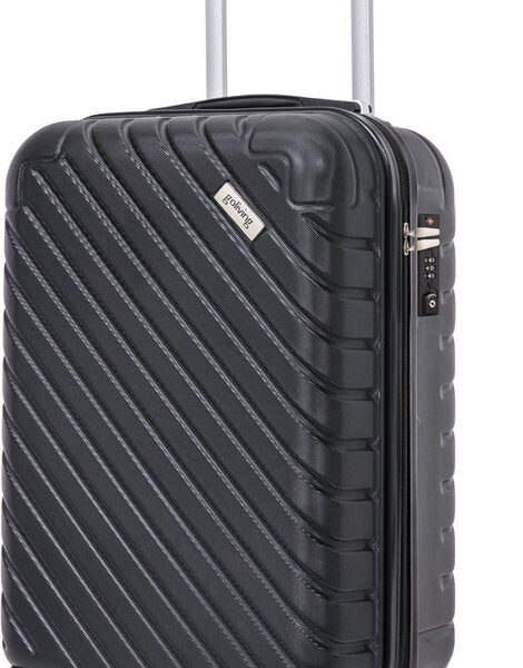 Goliving - Handgepäckkoffer mit Rollen - Trolley - Leichtgewicht - TSA-Schloss - gepolsterter Innenraum - 38 Liter - 55 x 35 x 23 cm - Schwarz Hobby & Sport
