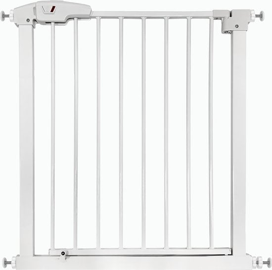 Goliving Treppengitter ohne Bohren - Klemmenbefestigung - Klemmenmodell - erweiterbar - Metall - 78 bis 93 cm - Weiß Wohnen & Kochen