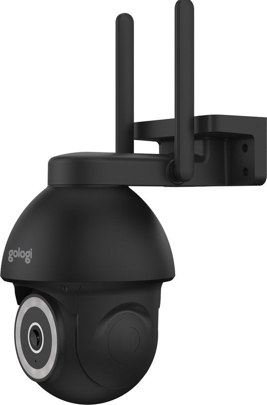 Gologi Superior Outdoor Kamera 2 - Außenkamera mit Nachtsicht - Sicherheitskamera - Wand- und Dachmontage - 4MP - Mit Wifi und App - Schwarz Haus & Garten
