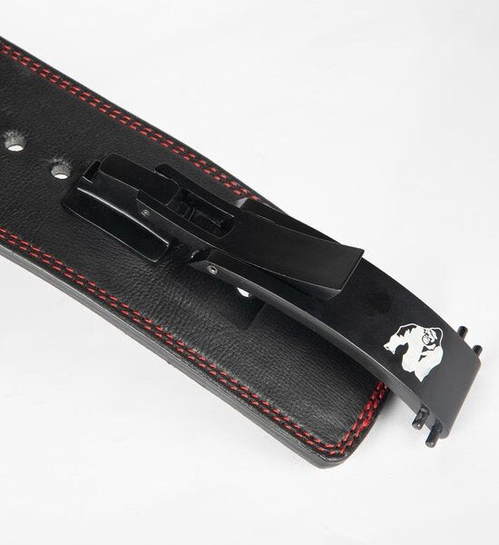 Gorilla Wear Halter Gürtel - 4 Zoll Premium Leder Hebel Gürtel - Schwarz - S/M Kleidung