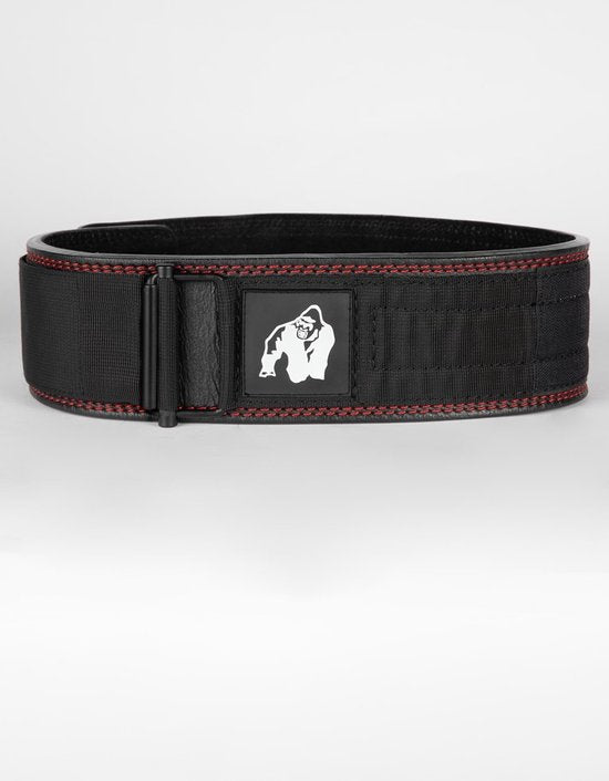 Gorilla Wear Halterung Gürtel - 4 Zoll Premium Leder Heben Gürtel - schwarz - 2XL/3XL Hobby & Sport