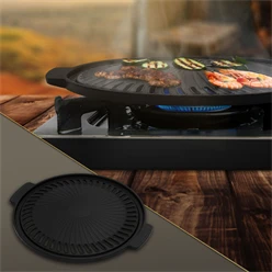 Grillplatte mit zwei Griffen Ø 32 cm aus Gusseisen BBQ#BOSS 658