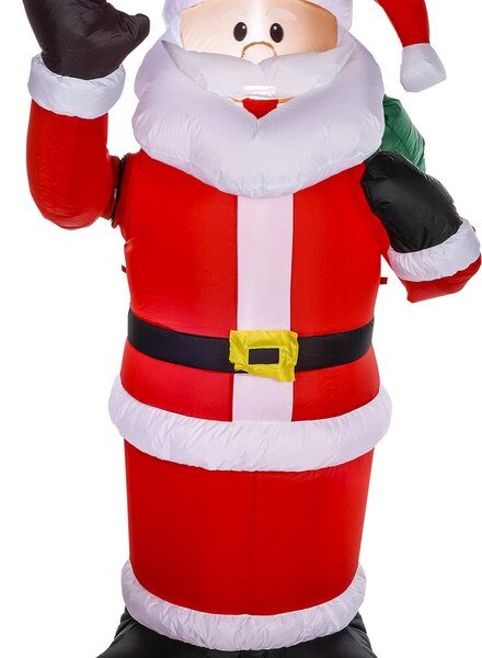 Großer aufblasbarer Weihnachtsmann - 180 cm - mit Bewegung und Lichtern - Weihnachtsdekoration Weihnachten