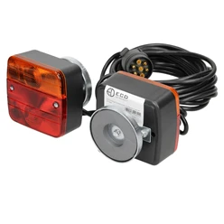 Halogen Anhänger Rückleuchten mit Magneten 12V verkabelt mit 7-poligem Stecker 4027