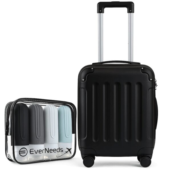 Handgepäckkoffer + Reiseflaschen - Kompaktes Reiseset für Flüssigkeiten & Gepäck Hobby & Sport