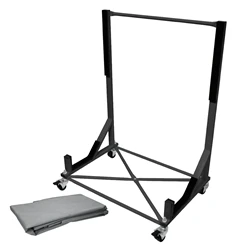 Hardtopständer mit 4 feststellbaren Rollen Schwarz aus Stahl und Hardtop Cover XXL 2494