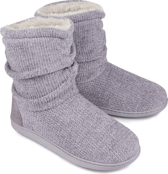 Hausschuhe Damen - Hausschuhe - Größe 38/39 - Grau - Rutschfest - Comfeet Kleidung