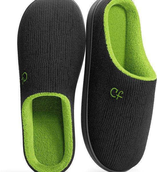 Hausschuhe Herren - Hausschuhe - Größe 40/41 - Schwarz - Rutschfest - Comfeet Kleidung
